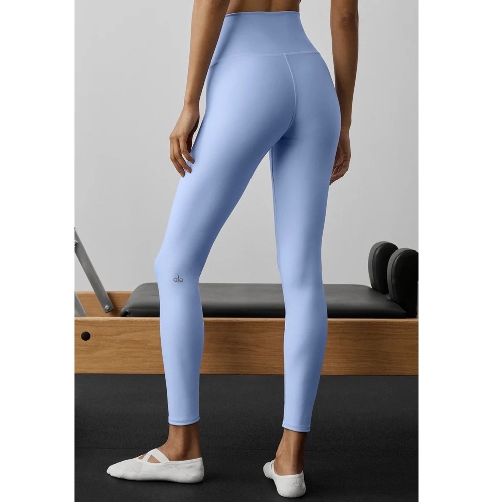 Alo Yoga | High Waist Airlift Leggings Light Blue Shiny Athletic Size S